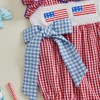 Kayotuas 4th of July Baby Girl Outfit USA Flag Smocked