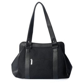 Bat Canvas Studded Shoulder Bag