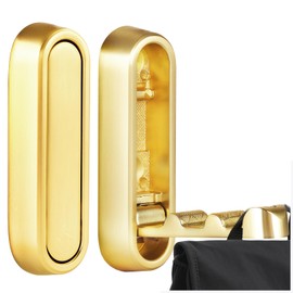 Zkptops 2Pcs Folding Wall Hooks Foldable Gold Wall Hooks Heavy Duty Hook for Bathroom Closet Kitchen Entryway Hidden Hook Mounted Storage for Hanging Coat Towels Clothes Hat Scarves Bags Keys