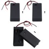 LAMPVPATH 3Pcs 2 AA Battery Holder with Switch, 2x 1.5V