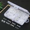 850 Pcs Rubber Earring Backs for Studs 8 Styles Clear