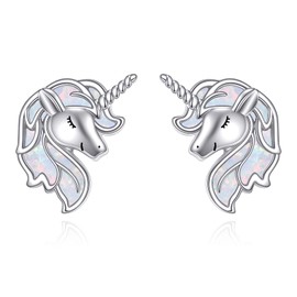 ONEFINITY Unicorn Earrings 925 Sterling Silver Unicorn Stud Earrings Unicorn Jewelry For Women