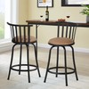 FurnitureR Classic Barstools Set of 2, Country Style Bar Chairs