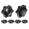 sourcing map 6pcs Star Knobs M8 Female Thread 38mm 6-Point