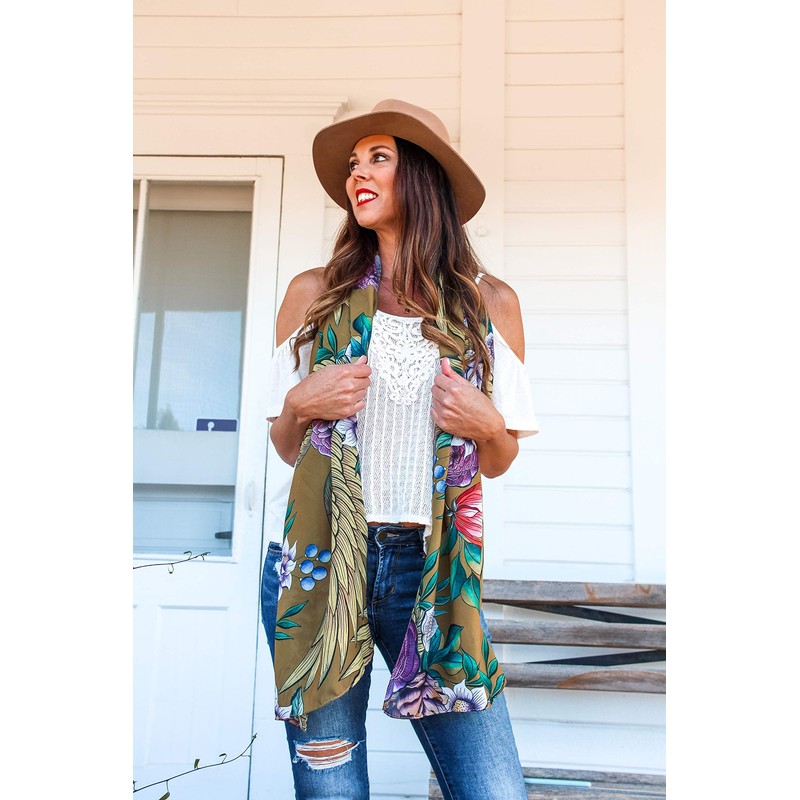 Anuschka Chiffon Scarf - 60 x 182 cm - Printed