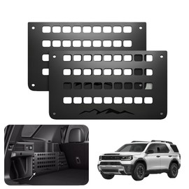 2 Pecs Metal Molle Storage Trunk Organizer for 2026 Honda Passport, MOLLE trunk mounting panel functional partition,08Z03-3BM-100,black