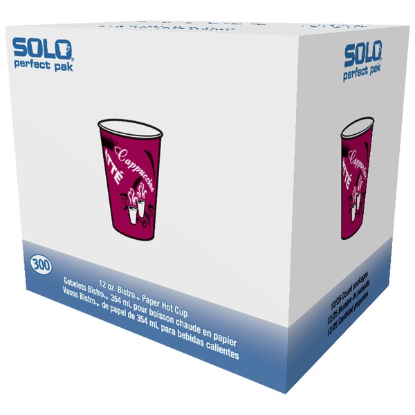 Solo OF12BI-0041 12 oz Bistro SSP Paper Hot Cup (Case of 300)