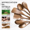 Hefild Wooden Spoons for Cooking, Nonstick Cooking Utensil Set with