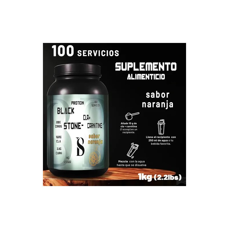 Cla Carnitina Black Stone 1kg 100 Servicios Varios Sabores
