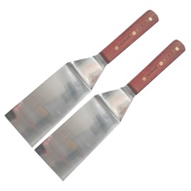 Sunrise Kitchen Supply Stainless Steel Turner Spatula (6"x3" Pack of 2)