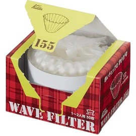 Bulk KWF-155 KWF-155 Wave Type Filters for 1 to 2 People, Oxygen Bleaching, ORIGAMI Dripper Small (50 x 5 Pieces of Coffee Filters)
