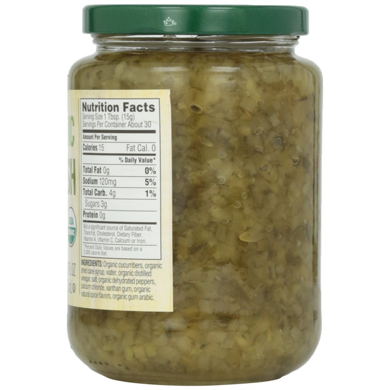 Woodstock, Sweet Relish, At least 95% Organic, 16 oz