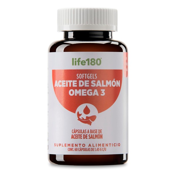 Omega 3 Life180 con aceite de salmn, 60 softgels -