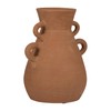 Sagebrook Home Boho Pottery Vase - Handcrafted Terracotta Amphora with