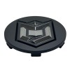 Dropstars Matte Black/Chrome Snap In Center Cap (Middle Portion Only)