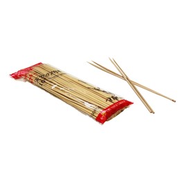 Thunder Group BAST010 Skewers, 10"L, Thin, Smooth-Pointed, Bamboo, (100 Pieces per Bag, Sold in Bags of 30)
