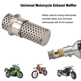 DgNeLai Motorcycle DB Killer 51mm Universal Exhaust Muffler Silencer Baffle Removable Noise Eliminator