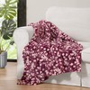 Jessica Simpson Plush 50"X70" Throw Blanket - Wildflower Park Red