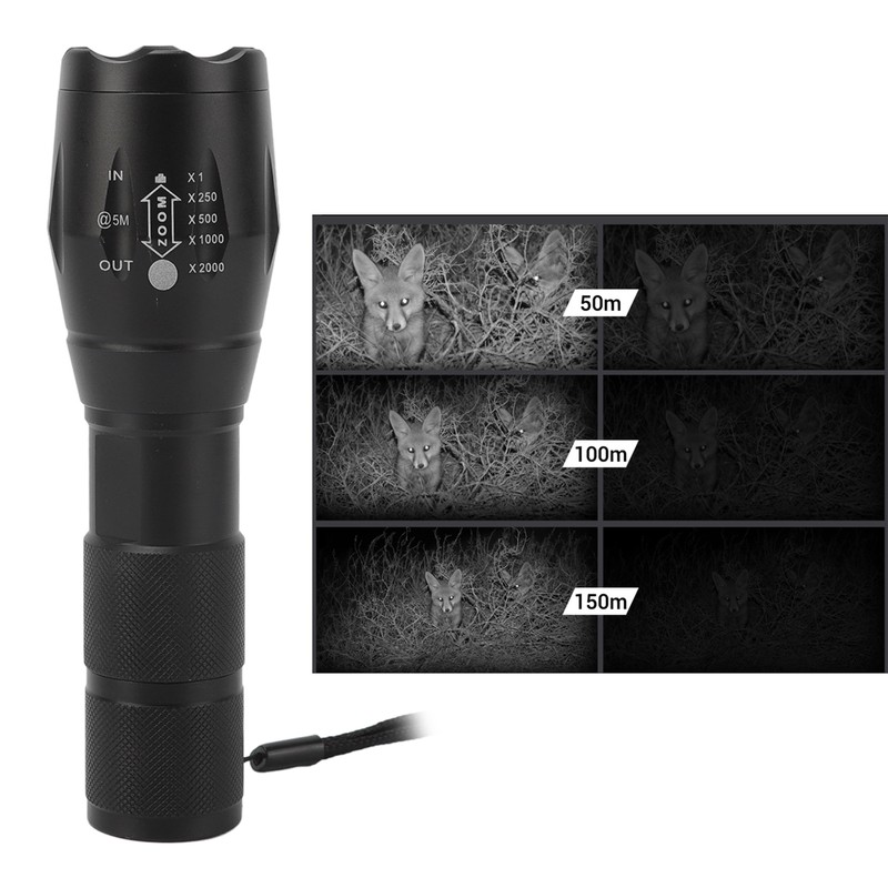 850nm IR Flashlight Infrared Torch Zoomable Night Vision Camera Supplementary