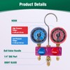 Hongsen HM2-SM-02-A Mini HVAC Manifold Gauge Set with 5FT Black