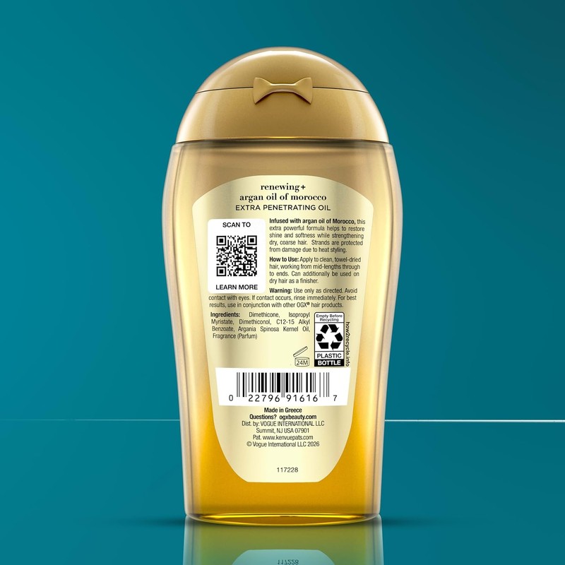 OGX, Tratamiento Capilar Renovador Extra Fuerte de Aceite de Argán,