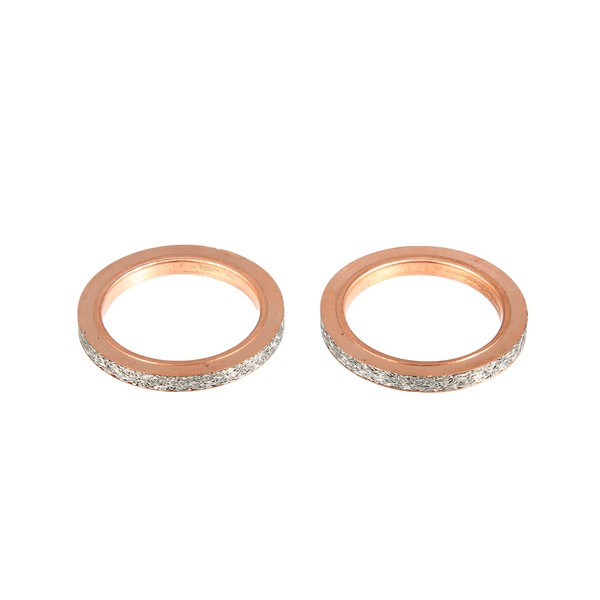 A ABSOPRO 2 Piece Exhaust Pipe Silencer Seal Kit Copper