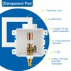 Ice Maker Outlet Box with Center Drain, 1/2" Pex-B Crimp