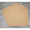 CleverDelights 20 Inch Dobby Weave Burlap Squares - 4 Pack