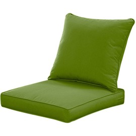QILLOWAY Polyester Outdoor Chair Cushion Set,Outdoor Cushions for Patio Furniture.Tan/Grey