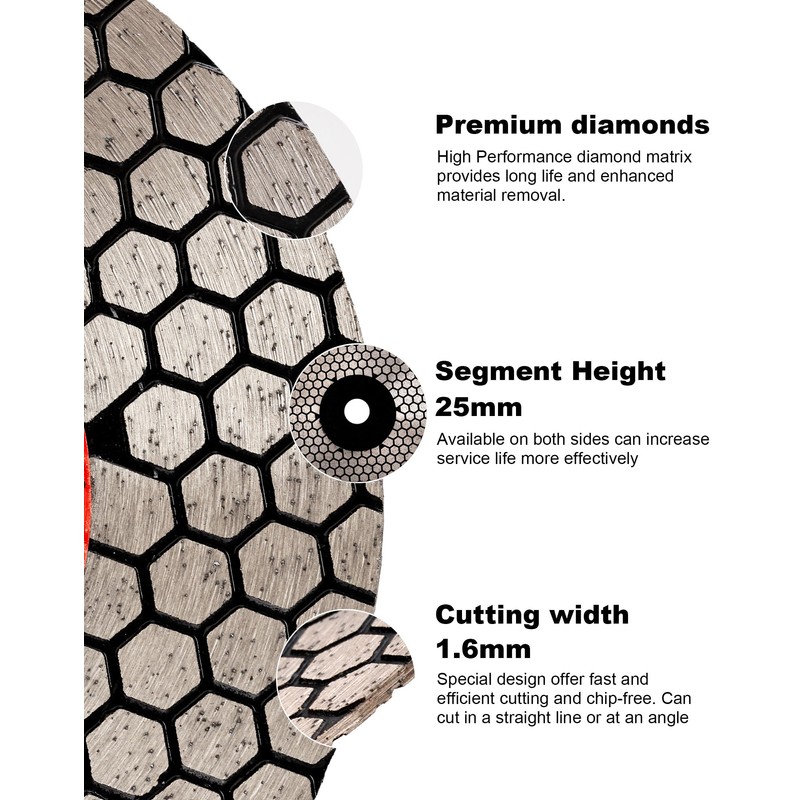 Casaverde 125mm Tile Diamond Cutting Disc with M14 Arbor Cutting