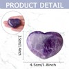 GUJOXILA 1.8" Amethyst Crystal Heart Crystals Gifts for Women Gemstones