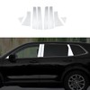 KEALAS 8 PCS Stainless Steel Chrome Silver Window Pillar Post