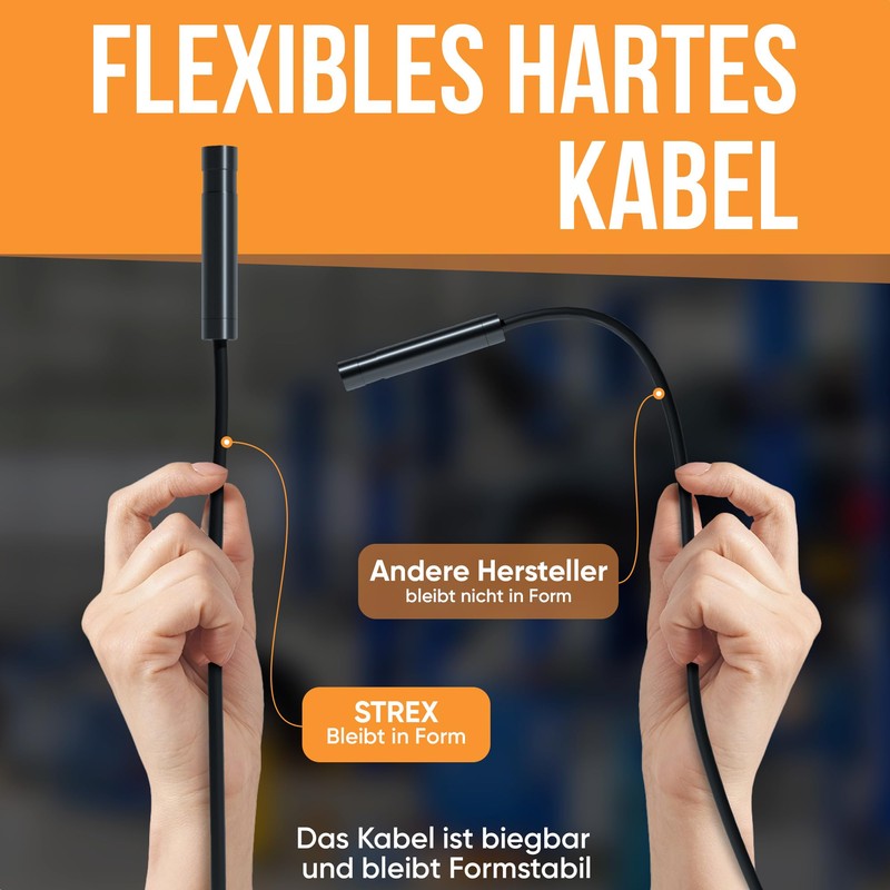 Strex Endoscope Camera with Light 10 m - 1080P HD