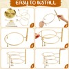 Teenyyou 7 Pcs Gold Pizza Pan Stand Set, Pizza Pans,
