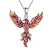 CUPENDA Phoenix Necklace S925 Sterling Silver Rising Phoenix Pendent Jewelry