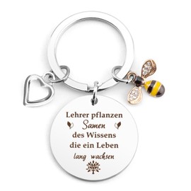 Farewell Gift Teacher Christmas, Teacher Gift, Teacher Gifts for Teachers, Teacher Gift for Leaving Keyring, Teacher Thank You Gifts for Teachers, silver