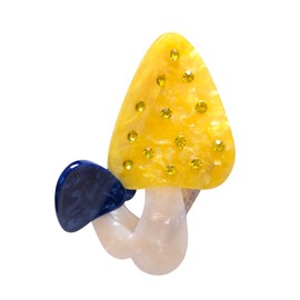 Fancy Mushroom Hair Clip,Novelty Acetate Claw Clips,Small Hair Clips for Women,Funny Hair Clips,Yellow