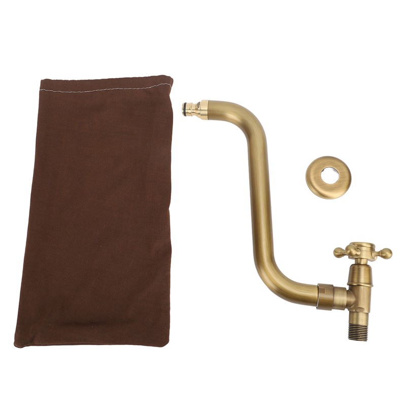 S Spout Antique Wall Mounted Faucet Single Cold Anti Freeze