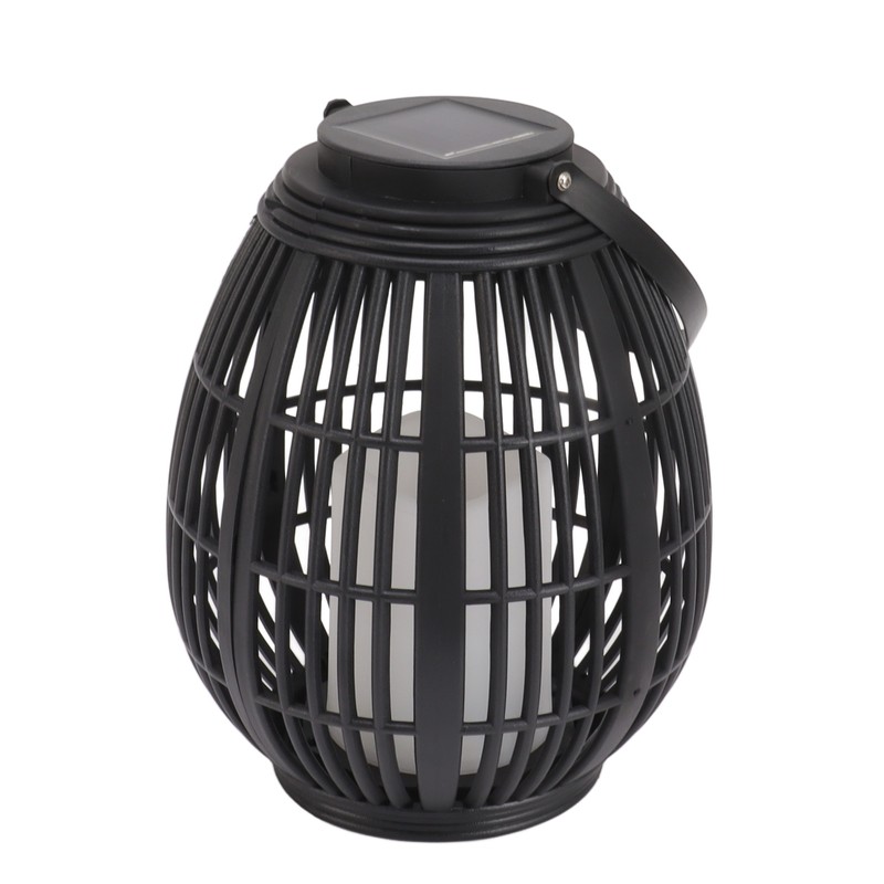 Solar Garden Lantern LED Outdoor Solar Lantern Waterproof Decorative Rattan