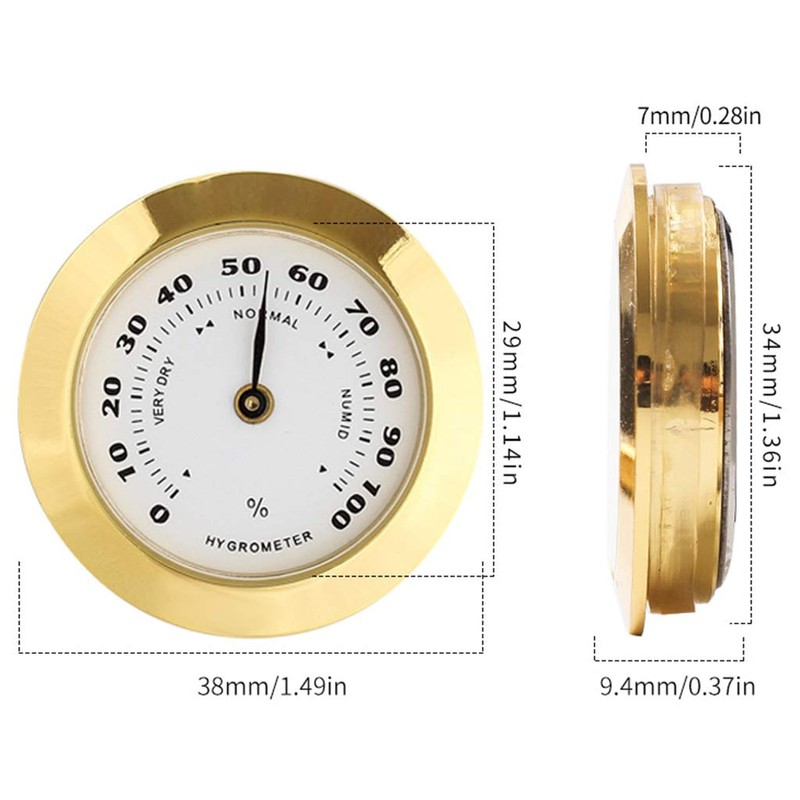 Gereiny Professional Hygrometer Analog Hygrometer Mechanical Round Hygrometer Humidity Gauge