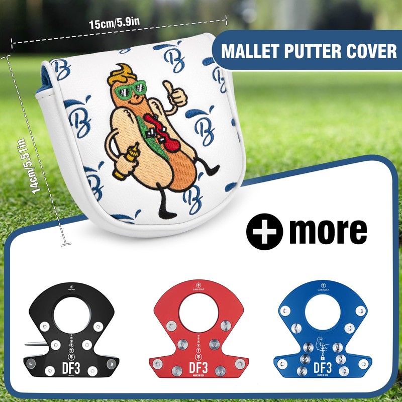 Golf Putter Covers DF3 Mallet Putter Putter Headcover Hot Dog