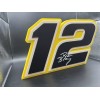 Ryan Blaney 12 Logo Sign Display | 3D Wall Desk