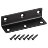 TA-VIGOR Heavy Duty L Brackets, 22x22x80mm Black Stainless Steel Corner