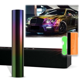 12"x60" (1FTx5FT) PET Galaxy Dust Gloss Celestial Unicorn Chameleon Metallic Color Shift Color Change Vinyl Wrap Auto Car Sticker Decal Film Sheet Bubble Free Air Release Technology with Tool Kit