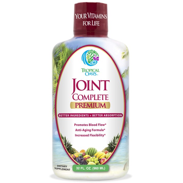 Joint Complete Premium- Liquid Joint Supplement w/Glucosamine, Chondroitin, MSM, Hyaluronic Acid – for Bone, Joint Health, Joint Pain Relief - 96% Max Absorption– 32oz, 32 serv