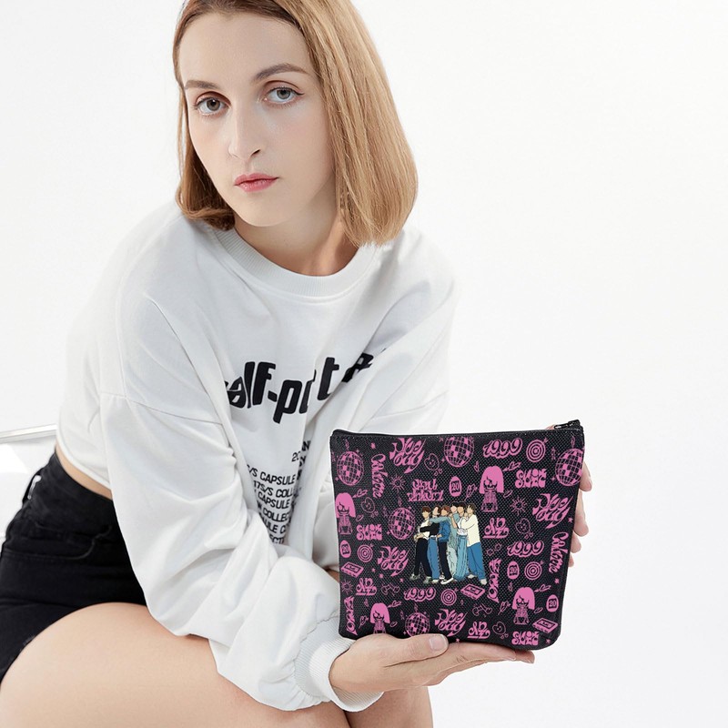 K-Pop Boy Band Fans Makeup Bag Korean Team Music Lover