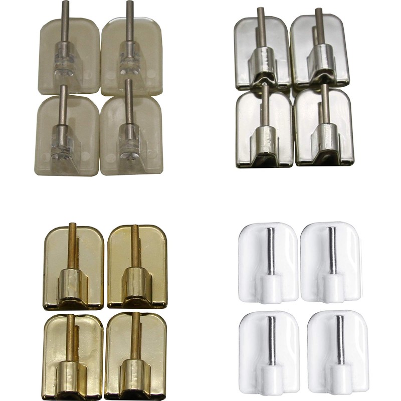 EVIDECO French Home Goods Self Adhesive Hooks Sash Rod Kitchen