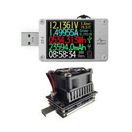 USB Power Meter USB 3.1 Tester Digital Multimeter Current Tester Voltage Detector Lua Interpreter Integrated DC 29V 6A PD 2.0/3.0 QC 2.0/3.0/4.0 pps Trigge… (CT3+SM-LD-00)