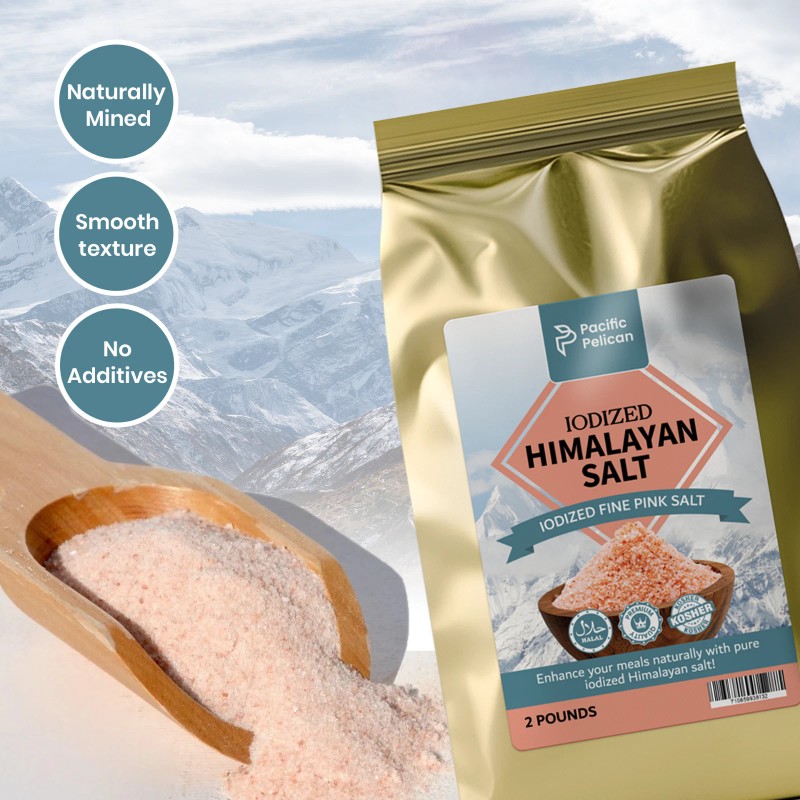 Pacific Pelican Iodized Himalayan Pink Salt | Fine Grain, 2