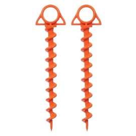 HKAOSDUUH 2 Pack Ground Anchors Heavy Duty Screw-in Tent Stakes for High Wind Sand Canopies and Camping Included T-Grip Tool